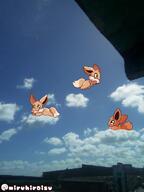 amount:multiple atmosphere:clouds body-type:feral series:pokemon species:eevee // 900x1200 // 831KB