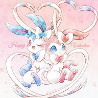 amount:pair body-type:feral series:eeveelutions series:pokemon species:shiny-pokemon species:sylveon style:girly style:one-color style:pink style:very-girly style:watercolor // 2000x2000 // 4.5MB