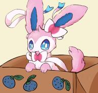 amount:solo atmosphere:home body-type:feral cardboard-box oran-berry series:eeveelutions series:pokemon species:sylveon // 2894x2721 // 2.2MB