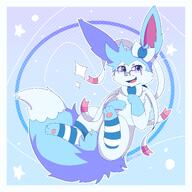 amount:solo body-type:feral glasses nerdy series:eeveelutions series:pokemon species:shiny-pokemon species:sylveon style:abstract-background style:dithering style:girly style:kawaii style:outline style:pastel-colors style:playful thigh-highs // 4281x4281 // 2.5MB