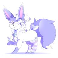 amount:solo bell body-type:feral hall-of-fame:bronze series:eeveelutions series:pokemon species:sylveon style:pastel-colors thigh-highs wink // 2000x2000 // 653KB