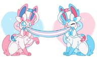 amount:pair body-type:feral pride series:eeveelutions series:pokemon species:sylveon style:girly style:opposite-background style:sparkly style:split-background // 917x557 // 241KB