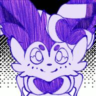 amount:solo body-type:feral series:eeveelutions series:omori series:pokemon species:sylveon style:dithering // 400x400 // 253KB