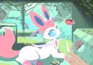 amount:solo atmosphere:garden atmosphere:sunlight atmosphere:zen-garden body-type:feral plants series:eeveelutions series:pokemon species:sylveon // 3300x2300 // 1.9MB