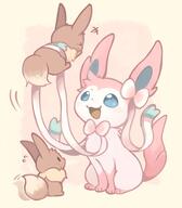 affection amount:multiple body-type:feral series:eeveelutions series:pokemon species:eevee species:sylveon // 451x514 // 141KB