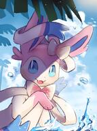 amount:solo atmosphere:beach atmosphere:sunlight body-type:feral series:eeveelutions series:pokemon species:sylveon // 559x748 // 266KB