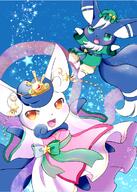 amount:pair body-type:anthro body-type:semi-anthro crown dress hall-of-fame:bronze hall-of-fame:silver outfit species:meowstic style:kawaii style:kemono style:very-kawaii wearing-bow // 700x981 // 624KB