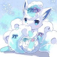 amount:solo atmosphere:snowy body-type:feral hall-of-fame:bronze outfit species:alolan-vulpix style:kawaii style:one-color // 980x981 // 776KB