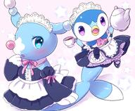 amount:pair body-type:semi-anthro maid outfit species:brionne style:girly style:no-anti-aliasing style:pastel-colors style:very-girly tea // 1119x921 // 755KB