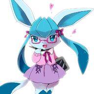 amount:solo body-type:anthro body-type:semi-anthro glasses hall-of-fame:bronze nerdy outfit schoolgirl-outfit series:eeveelutions series:pokemon species:glaceon style:over-exposure wearing-bow // 981x980 // 467KB