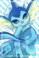 amount:solo body-type:feral series:eeveelutions series:pokemon species:vaporeon style:abstract-background // 897x1331 // 392KB