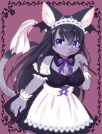 amount:solo body-type:anthro glasses maid nerdy outfit species:cat style:kemono // 1223x1600 // 1.5MB