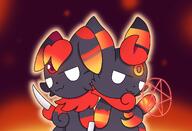 amount:pair artist:blue-azul atmosphere:evil body-type:semi-anthro forehead-gem series:eeveelutions series:pokemon smug species:espeon species:meowstic species:umbreon style:intentional-blur visual-teasing // 2500x1701 // 2.1MB