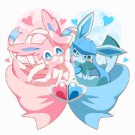 amount:pair body-type:feral glasses hall-of-fame:bronze nerdy series:eeveelutions series:pokemon species:glaceon species:sylveon style:pastel-colors // 980x980 // 279KB
