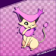 amount:solo body-type:feral species:delcatty style:abstract-background style:girly style:pixel-art style:sparkly visual-teasing // 608x608 // 10KB