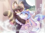 affection amount:pair atmosphere:home atmosphere:night body-type:anthro body-type:semi-anthro dress outfit smol species:unknown style:kemono // 1574x1176 // 218KB