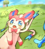 amount:solo atmosphere:field atmosphere:sunlight body-type:feral series:eeveelutions series:pokemon species:sylveon // 1200x1300 // 156KB
