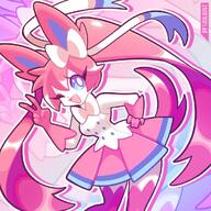 amount:solo body-type:anthro body-type:gijinka body-type:humanoid body-type:slim outfit series:eeveelutions series:pokemon skirt species:sylveon style:girly style:one-color style:outline style:pink style:very-girly // 1000x1000 // 181KB