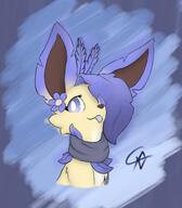 amount:solo blep body-type:feral emo feminine flower hall-of-fame:bronze hall-of-fame:silver oc one-sided-hair scarf series:eeveelutions series:pokemon smug species:leafeon style:girly visual-teasing wearing-flower // 988x1129 // 124KB