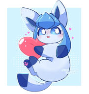 amount:solo atmosphere:valentines-day body-type:feral body-type:slightly-chubby series:eeveelutions series:pokemon species:glaceon style:abstract-background style:dithering // 1700x1800 // 283KB