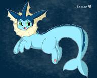 amount:solo body-type:feral series:eeveelutions series:pokemon species:vaporeon style:outline // 2000x1600 // 243KB