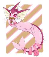 amount:solo body-type:feral chocolate hall-of-fame:bronze series:eeveelutions series:pokemon species:shiny-pokemon species:vaporeon style:playful style:striped-background style:white-border // 910x1060 // 133KB