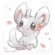 amount:solo body-type:semi-anthro feminine flower series:pokemon species:minccino style:girly style:playful wearing-flower // 900x900 // 236KB