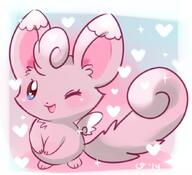 amount:solo atmosphere:valentines-day body-type:semi-anthro body-type:slightly-chubby series:pokemon species:minccino style:girly style:one-color style:pastel-colors style:pink style:playful style:sparkly style:very-girly wings // 844x771 // 365KB
