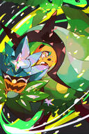 amount:solo atmosphere:powerful body-type:semi-anthro mythical series:pokemon species:ogerpon style:kawaii // 1598x2400 // 8.2MB