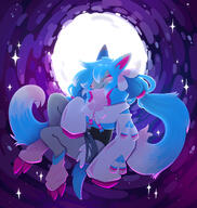 amount:solo body-type:anthro body-type:semi-anthro hoodie imitation moon scarf species:zoroark style:girly style:kemono style:lineless sweater // 1898x2000 // 516KB