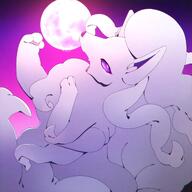 amount:solo atmosphere:night body-type:feral moon species:alolan-ninetales style:chromatic-aberration style:colored-lighting style:intentional-blur // 2048x2048 // 537KB