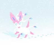 amount:solo atmosphere:snowy body-type:feral series:eeveelutions series:pokemon species:sylveon style:circle-sparkles style:lineless // 2048x1848 // 102KB