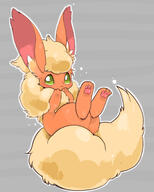 amount:solo body-type:feral series:eeveelutions series:pokemon species:flareon style:kawaii style:outline // 1485x1848 // 647KB