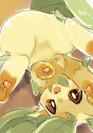 amount:solo body-type:feral body-type:semi-anthro fluffified series:eeveelutions series:pokemon silly species:leafeon // 2039x2894 // 2.5MB