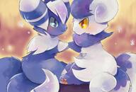 affection amount:pair body-type:feral body-type:semi-anthro cuddling fluffified species:meowstic style:glow // 1280x865 // 276KB