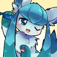 amount:solo body-type:feral series:eeveelutions series:pokemon species:glaceon style:kawaii // 1000x1000 // 440KB