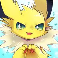 amount:solo body-type:feral fluffified series:eeveelutions series:pokemon species:jolteon style:icon // 1126x1126 // 485KB