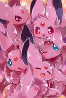 amount:multiple amount:pair blep body-type:feral fluffified forehead-gem hall-of-fame:bronze happy relaxed series:eeveelutions series:pokemon species:espeon style:kawaii style:outline style:playful style:very-playful wink // 865x1280 // 499KB