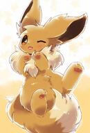 amount:solo body-type:feral fluffified series:pokemon species:eevee style:playful // 865x1280 // 422KB