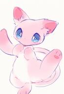 amount:solo body-type:semi-anthro body-type:slightly-chubby species:mew style:kawaii // 865x1280 // 452KB