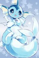 amount:solo body-type:feral series:eeveelutions series:pokemon species:vaporeon style:kawaii style:playful // 865x1280 // 465KB