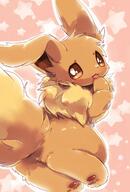 amount:solo body-type:feral fluffified series:pokemon species:eevee style:outline style:playful visual-teasing // 865x1280 // 446KB