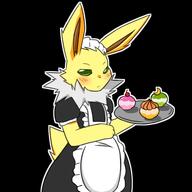 amount:solo annoyed body-type:anthro body-type:semi-anthro maid outfit pokepuff series:eeveelutions series:pokemon species:jolteon style:kemono style:outline // 512x512 // 88KB