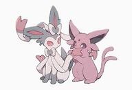 amount:pair body-type:feral forehead-gem nomming series:eeveelutions series:pokemon species:espeon species:sylveon style:noisy // 2039x1378 // 1.8MB