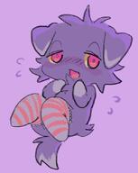 amount:solo body-type:semi-anthro embarrassed series:pokemon species:espurr thigh-highs visibly-shy // 1484x1860 // 152KB