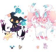 amount:pair body-type:feral series:eeveelutions series:pokemon species:cherrim species:cosmog species:fusion species:mimikyu species:sylveon // 1864x1712 // 913KB