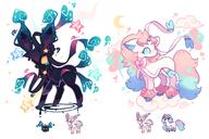 amount:pair body-type:feral series:eeveelutions series:pokemon species:cosmog species:fusion species:galarian-ponyta species:sylveon // 2169x1446 // 1.3MB