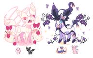 amount:pair body-type:feral series:eeveelutions series:pokemon species:alcremie species:food-creature species:fusion species:lunala species:sylveon species:umbreon // 2265x1423 // 1.2MB