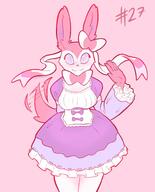 amount:solo body-type:anthro dress embarrassed excited hall-of-fame:bronze maid nervous outfit series:eeveelutions series:pokemon species:sylveon style:girly style:kemono visibly-shy // 1269x1571 // 152KB