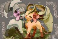 affection amount:pair amount:solo body-type:feral kissing pressing-same-body-part-against-each-other series:eeveelutions series:pokemon species:glaceon species:leafeon style:detailed-pattern style:girly surprise wearing-bow // 2771x1860 // 5.0MB